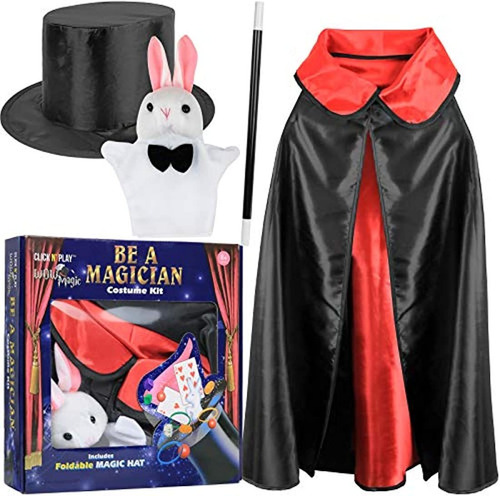 Click N' Play Magician Pretend Play Dress Up Set Con Accesor