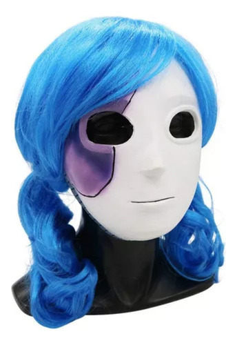 Peluca De Cosplay Sallyface Azul Para Sally Face Con