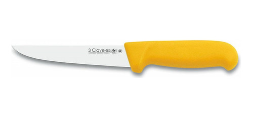 Cuchillo Carnicero Mango Amarillo 8'' Ref1376 3 Claveles 