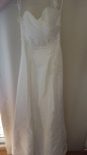 Vestido Casamiento Tafetam Bordado Y Raso