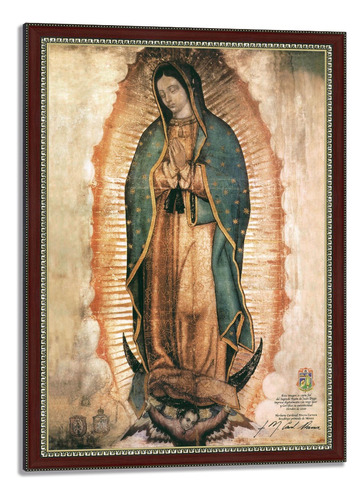 Cuadro Marco Clasico Virgen De Guadalupe Certificada 94x120