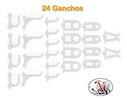 Comprar Kit 24 Ganchos Pino Plástico Para Painel Ferramentas Branco no Mercado Livre