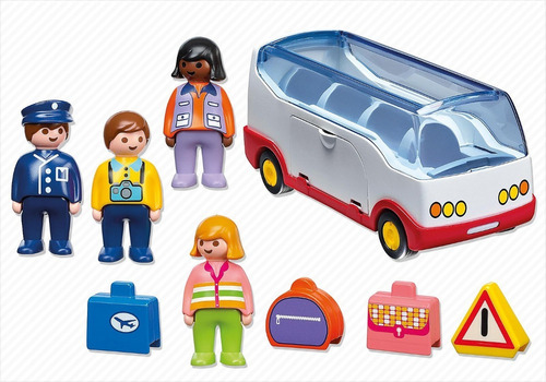 Imagen 2 de 7 de Playmobil 123 - Autobus Escolar Del Coach - 6773