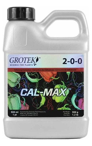 Fertilizante Grotek Cal Max 1l Aditivo Cultivo Calcio Indoor