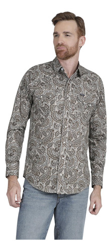 Camisa Vaquera Hombre Wrangler Slim Fit Manga Larga 975