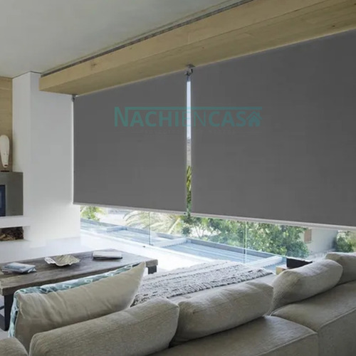 Cortina Roller Blackout Ventanal 2x2 En 2 Paños De 105x210