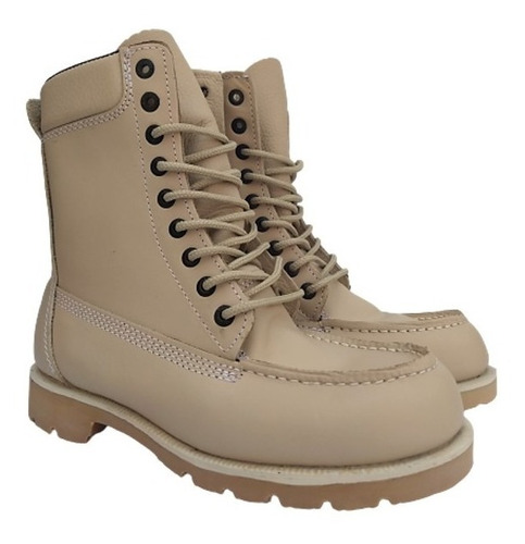 Bota Alta Industrial Van Vien M231 Sin Casquillo Color Beige