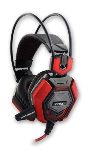 Auriculares Gamer Noga Stormer St-conquer Rojo Con Luz Led