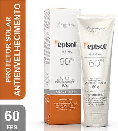 Protetor solar  Mantecorp  Skincare Protetor Episol Facial Antiox Antienvelhecimento FPS60 60g 60FPS  en creme