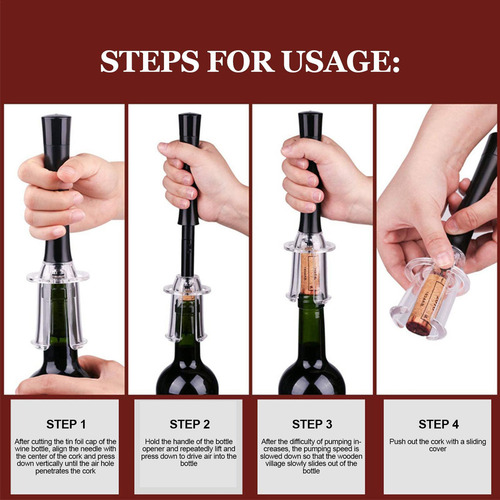 Juego De Abridor De Vino Con Bomba De Presión De Aire, Ab