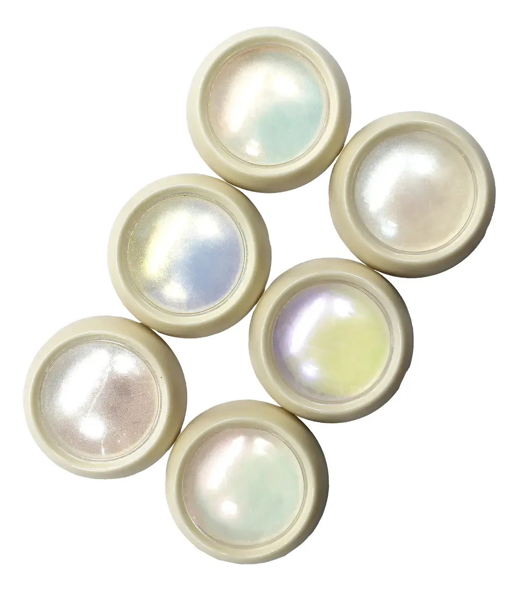 Kit 6 Pó Cromo Metalizado Unhas Cromado Decoração Hs-809