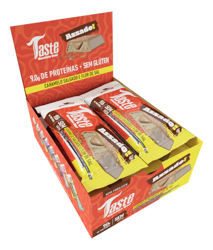 Taste Cookie Bar Caramelo Flor De Sal 12 Uni 50g- Mr Taste