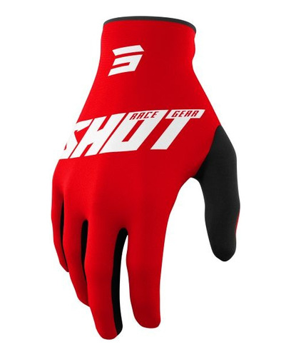 Guante Motocross Shot Raw Red Talle M