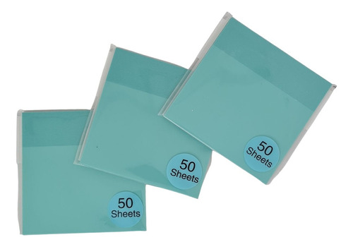 Kit 3 Bloco De Notas Folhas Post It Adesivo Transparente Cor Verde