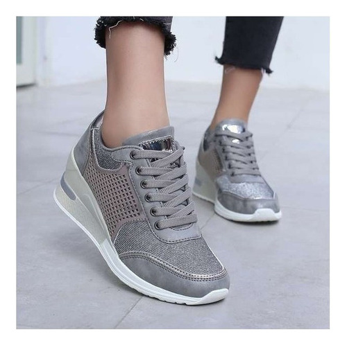 Zapatillas Informales Transpirables Con Tacón De Cuña De Tal