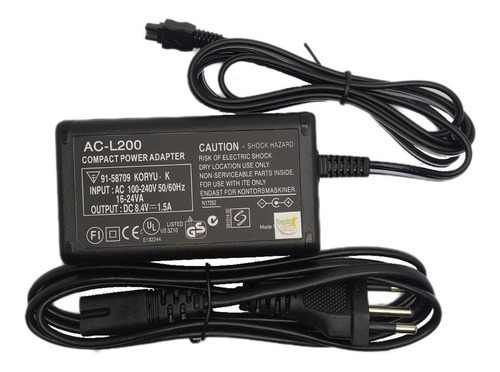 Fonte Carregador Sony Ac-l200 Dcr-ip200 Dcr-ip210