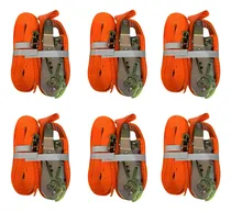 Comprar Banda Eslinga Amarre Carga Logistica Con Matraca 2x4.87m 6pz Naranja
