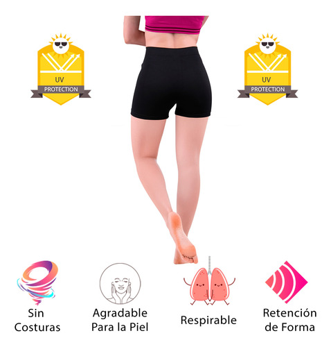 Paquete 2 Short Licra Mujer, Corto, Deportivo, Boxer, Biker