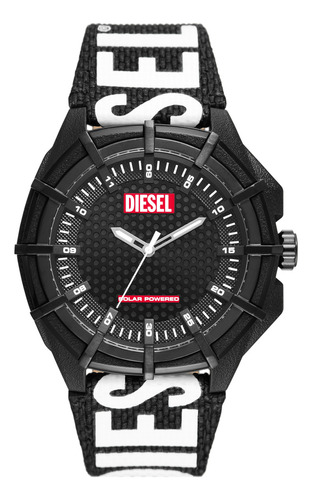Reloj Hombre Diesel Framed De Tejido Sostenible Correa Negro