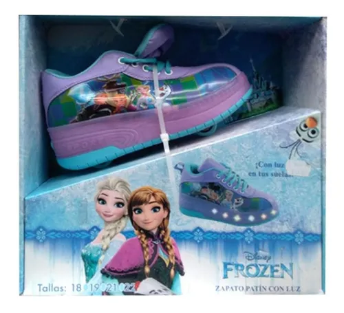Zapato patin store con luz frozen