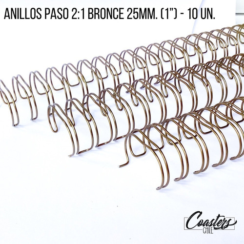 Anillos Para Cinch Color Bronce - 25 Mm - 10 Un. Oficio