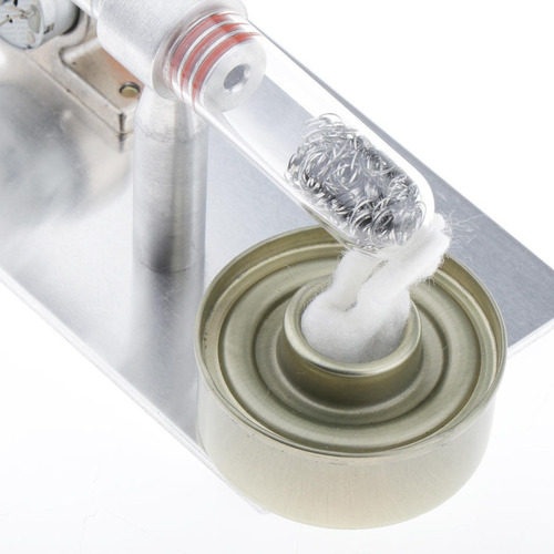 Mini Motor De Aire Caliente Stirling Modelo Con Led - Extern