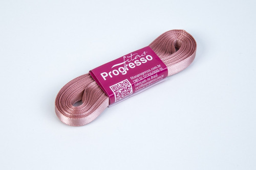 5 Peças Fita De Cetim Progresso Nº1 07mm C/10 Metros Cores Cor 1143 Rosa Velho
