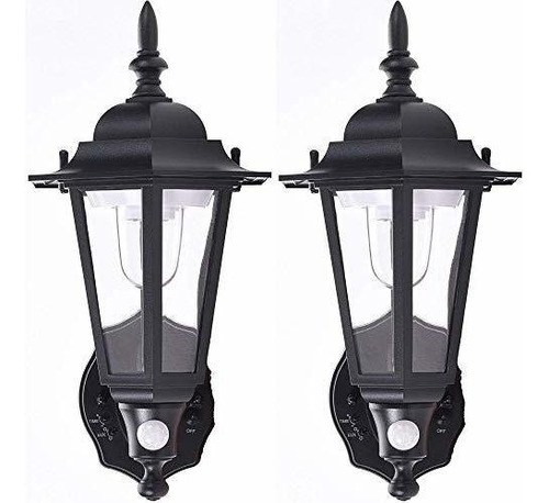 447192pk Aplique De Pared Led  Paquete De 2 Negro