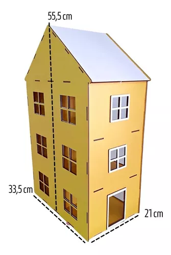 Casinha de Boneca MDF 55 Peças em Promoção!