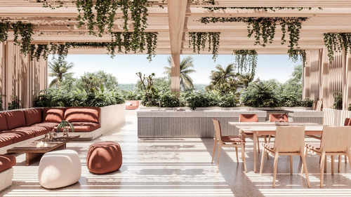 Departamento En Venta En Tulum, Quintana Roo, Aflora, Rodeado De Una Bella Laguna Artificial