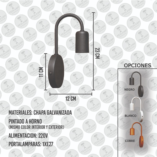 Lampara Aplique Pared Minimalista Apto Led