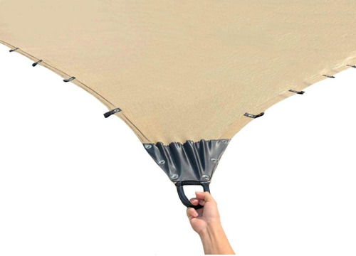 Malla Sombra 6x8.50 90% Beige Raschel Lista Para Colocar