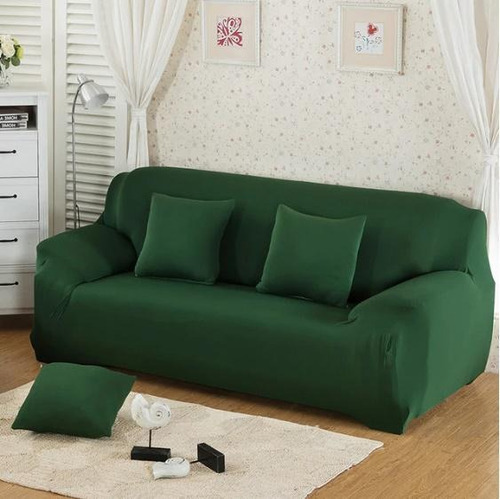Funda de sofá de 4 plazas de spandex, 235 — 300 cm, color verde