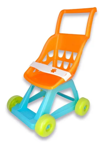 Carrito De Bebe Juguete Muñecas Bebote Cochecito Duravit Tl