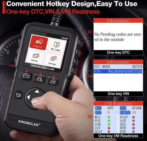 Scanner Automotivo Ya200 Obd2 Limpa Códigos De Erros Da Ecu