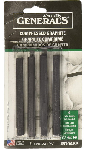 Palitos De Grafito Comprimidos 4/paquete, Negro 2b, 4b ...