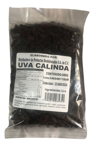 Uva Calinda Deshidratada En Bolsa 500g