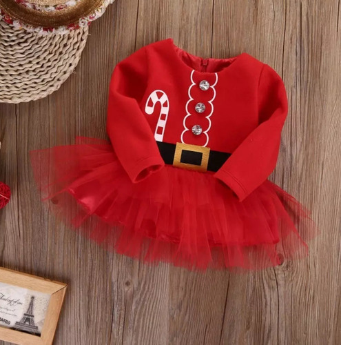 Ropa De Bebe. Vestido Claus Girl Navidad