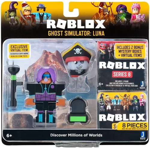 3 Personagens Roblox Mistery Boxes + Virtual Itens Original