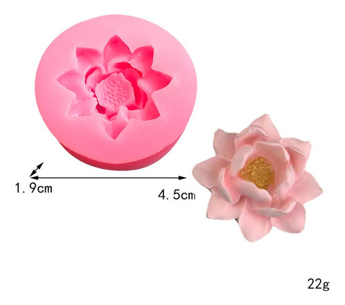A Lotus Fondant Cake Molde De La Jalea Cerámica Suave Jabó