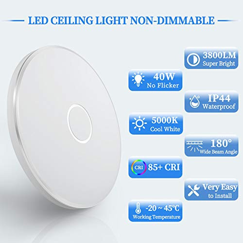 Lampara De Techo Led Empotrada, Airand 5000k Luces De Techo
