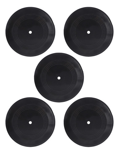 Guitarra De Disco En Blanco Plain Record Decorations, 5 Unid