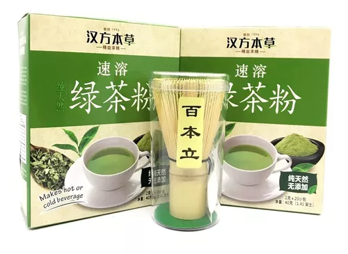 Set de té verde Matcha con batidor de bambú Chasen