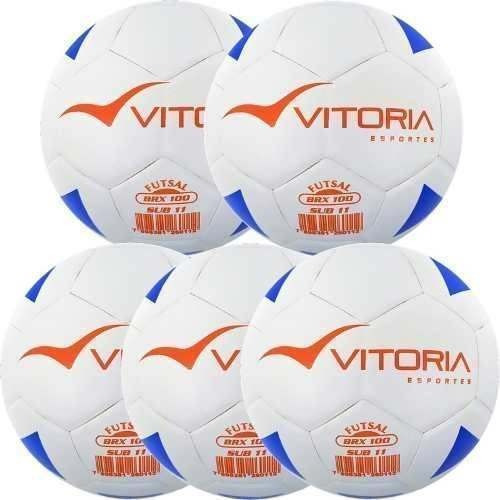 Kit 5 Bolas Futsal Vitoria Brx Max 100 Sub 11oferta