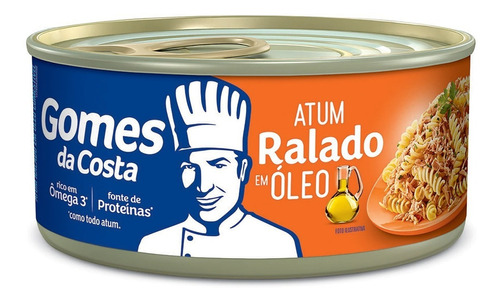 Atum Ralado Em Óleo Gomes Da Costa Lata 130g