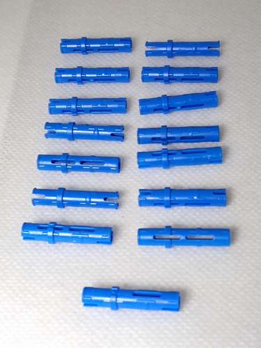 Lego Technic Repuestos 15 Conector Pins Largos Azules # 6558 (Usado)