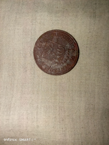Moneda De 5 Céntimos Venezuela Del Año 1971