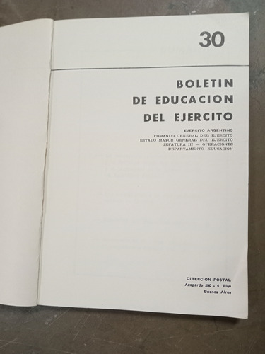 Boletin De Educación Del Ejército Argentino. N° 30. 1977/155 (Usado)