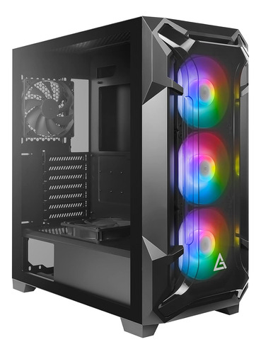 Gabinete Pc Gamer Antec Df600 Flux 5 Fans Mid Tower