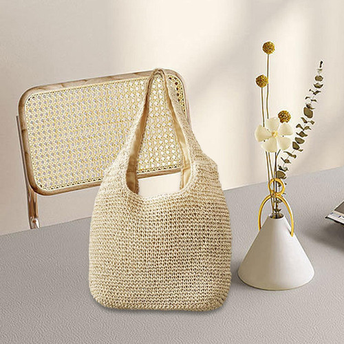 Bolso Tejido De Paja Bolsos De Hombro Fiestas En La Playa De